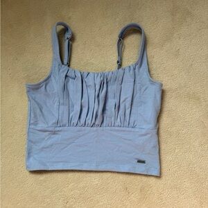 Hollister Gray Ruched Tank Top